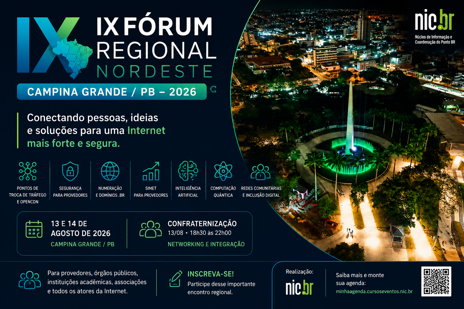 Campina Grande recebe fórum regional que debate o futuro da Internet, inteligência artificial e conectividade