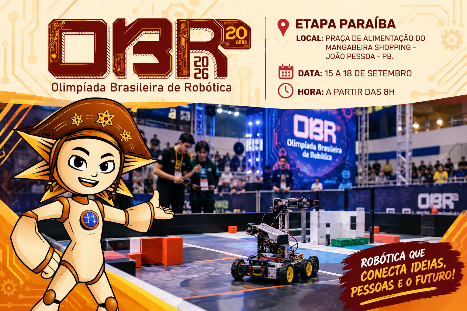 OBR 2026: João Pessoa transforma robótica em desafio de aprendizagem